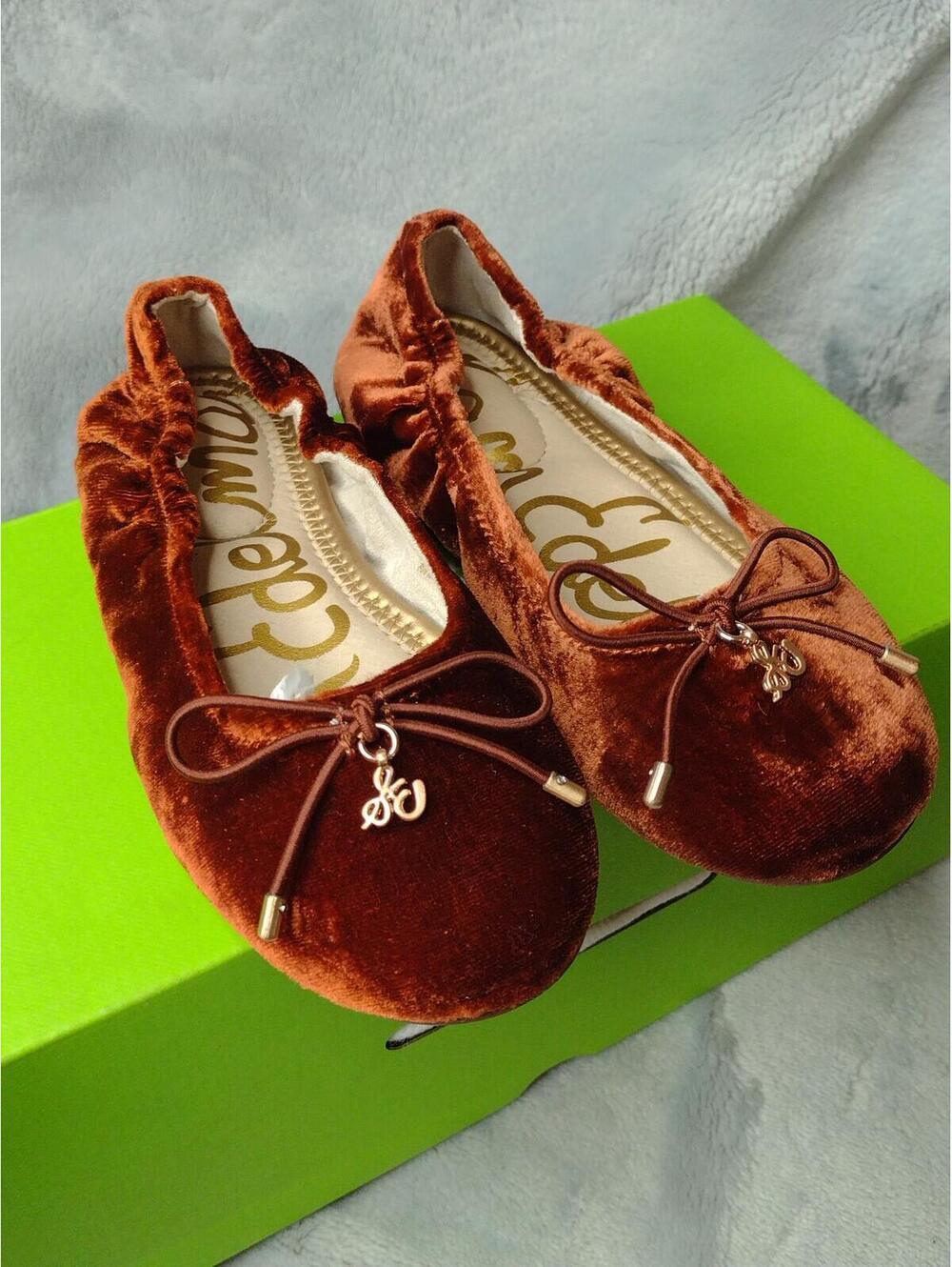 NWT Sam Edelman Girl's Rust/Felicia Flats Size 12M